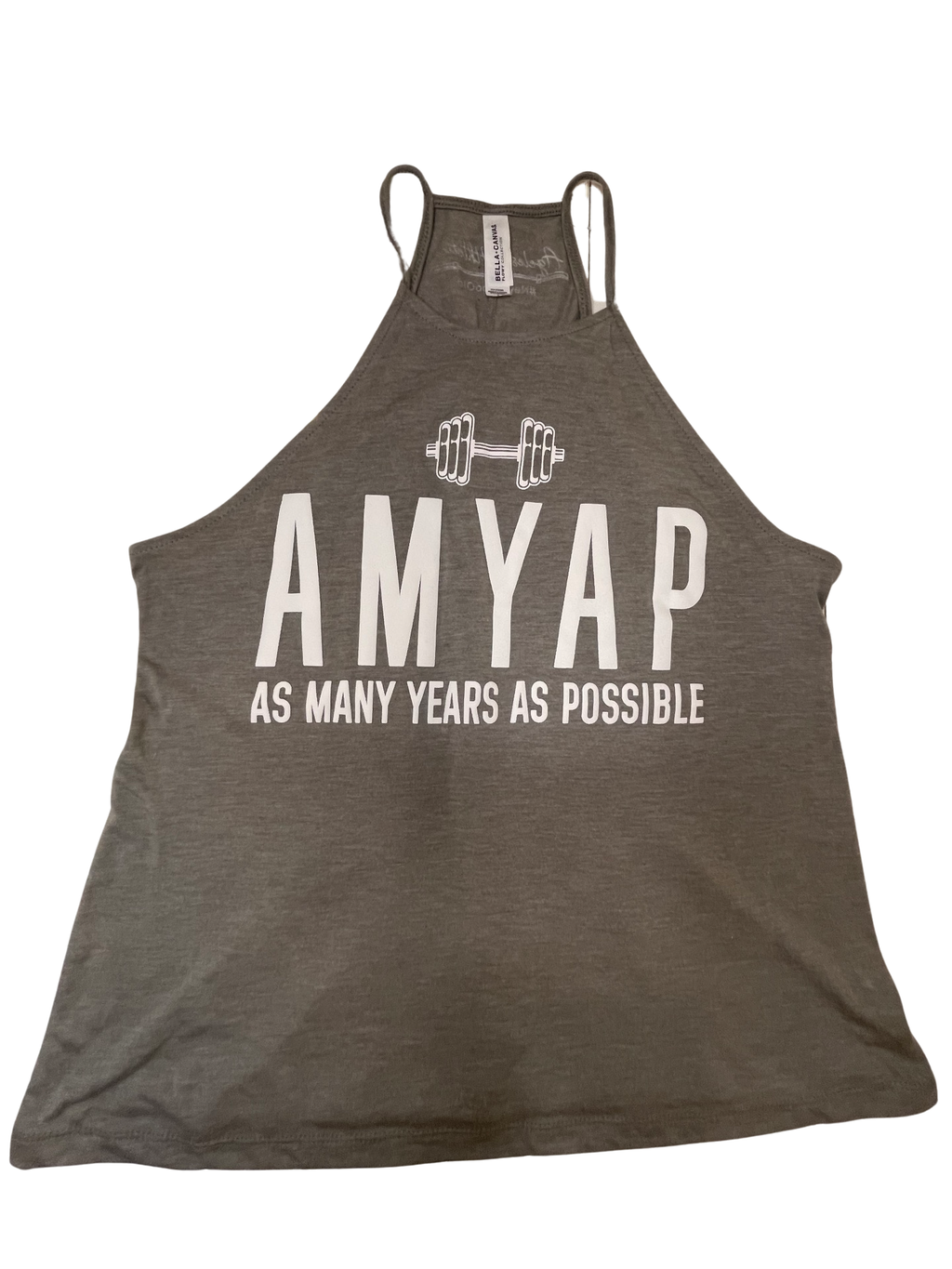 AMYAP (As Many Years As Possible) Ladies Strappy High Neck Tank