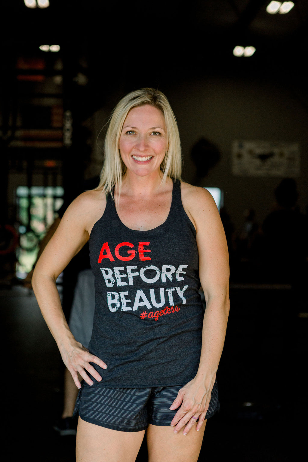 "Age Before Beauty" Ladies Racerback