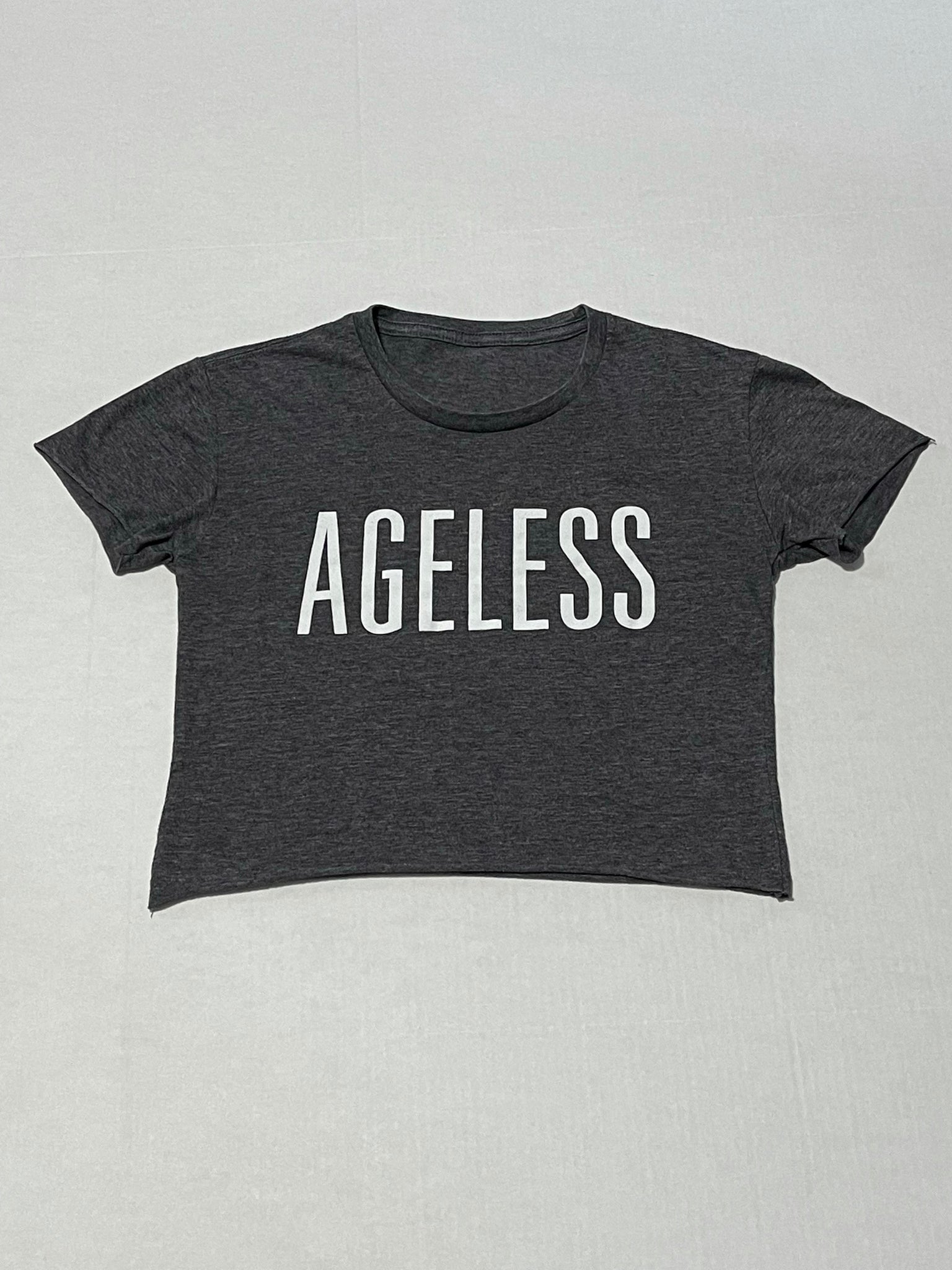 "Ageless" Crop Tee - Gray