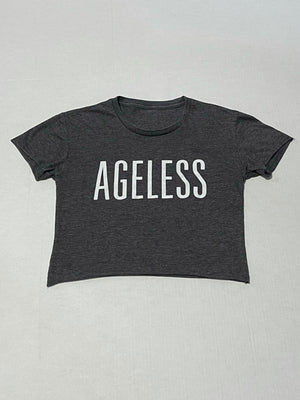 "Ageless" Crop Tee - Gray