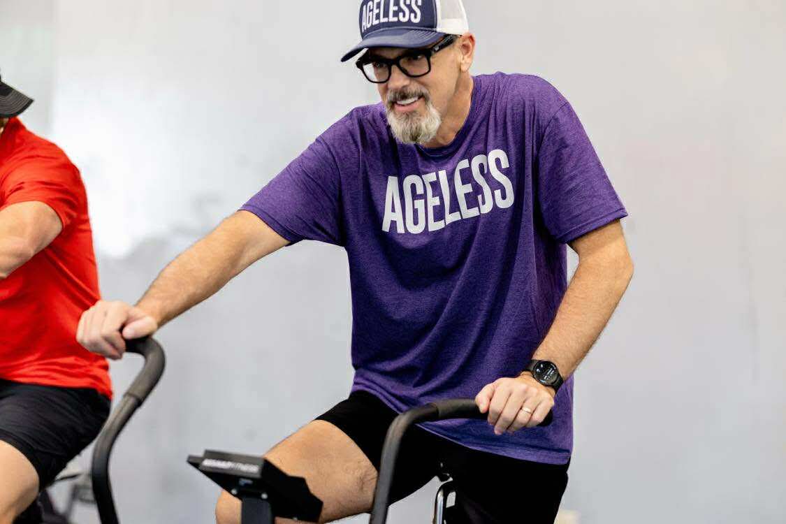 AGELESS Unisex Heather Purple Shirt