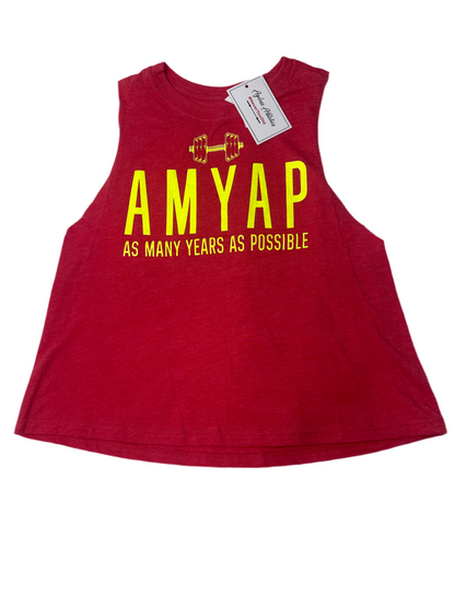 AMYAP Red/Yellow Sleeveless Cropped Tee (Copy)
