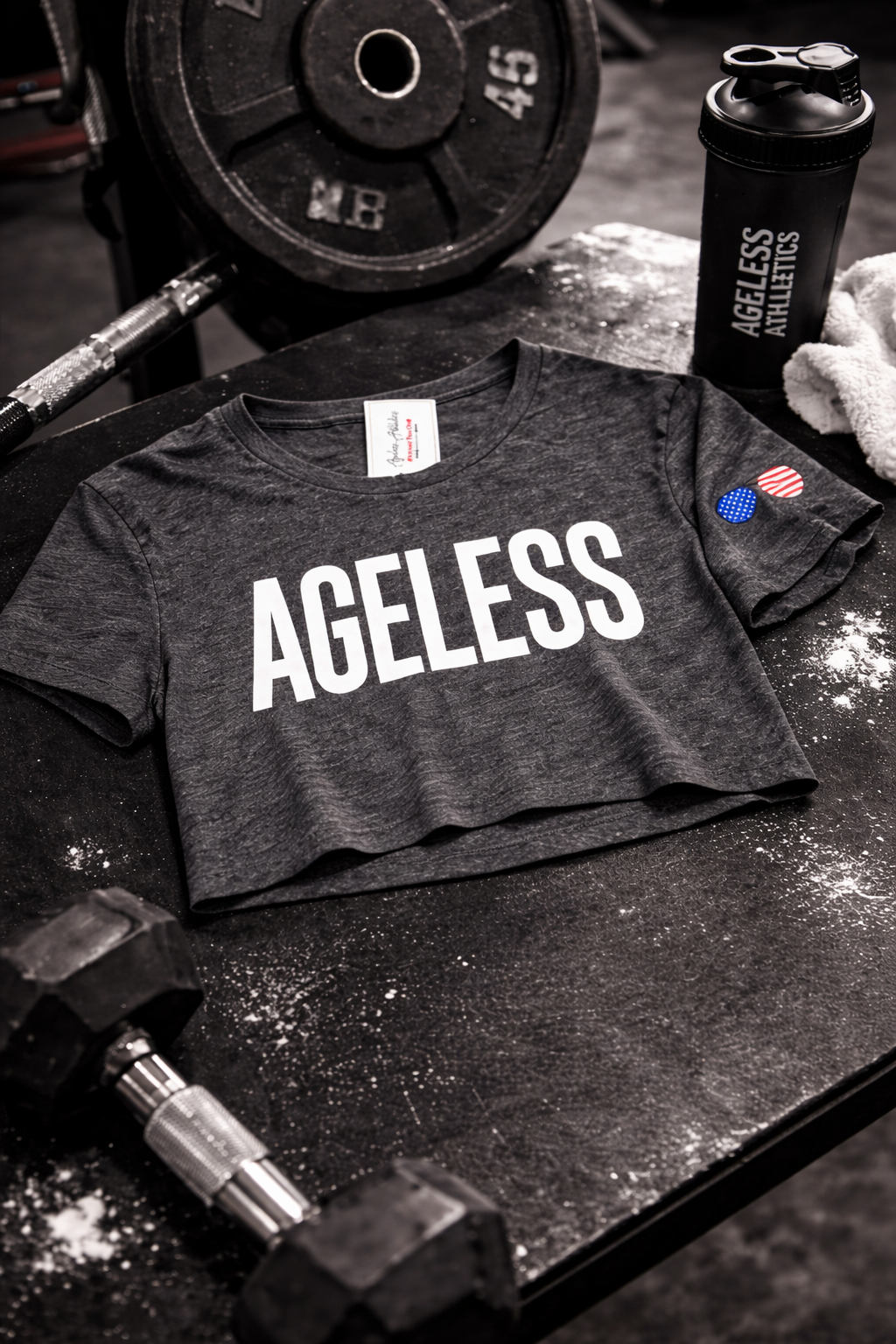 Ageless Crop Tee - Gray