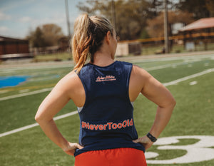 Ageless Navy Ladies Muscle Tank