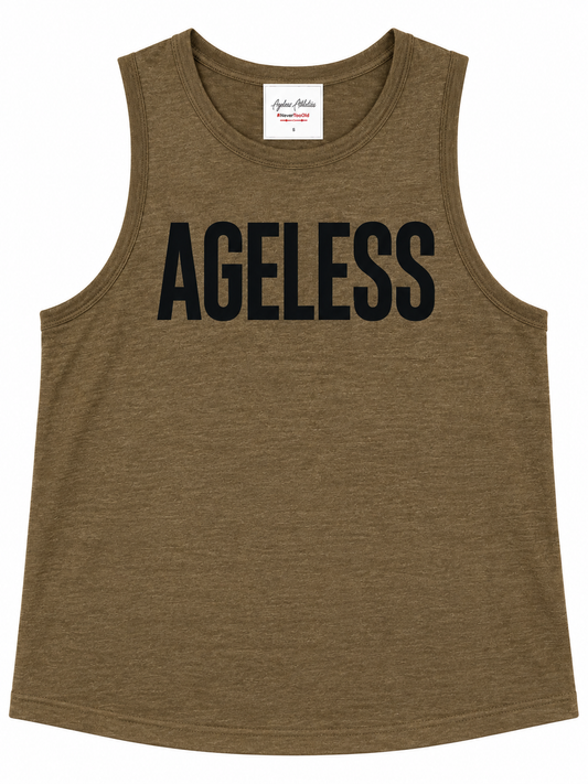 AGELESS Women’s Racerback Tank - Heather Army