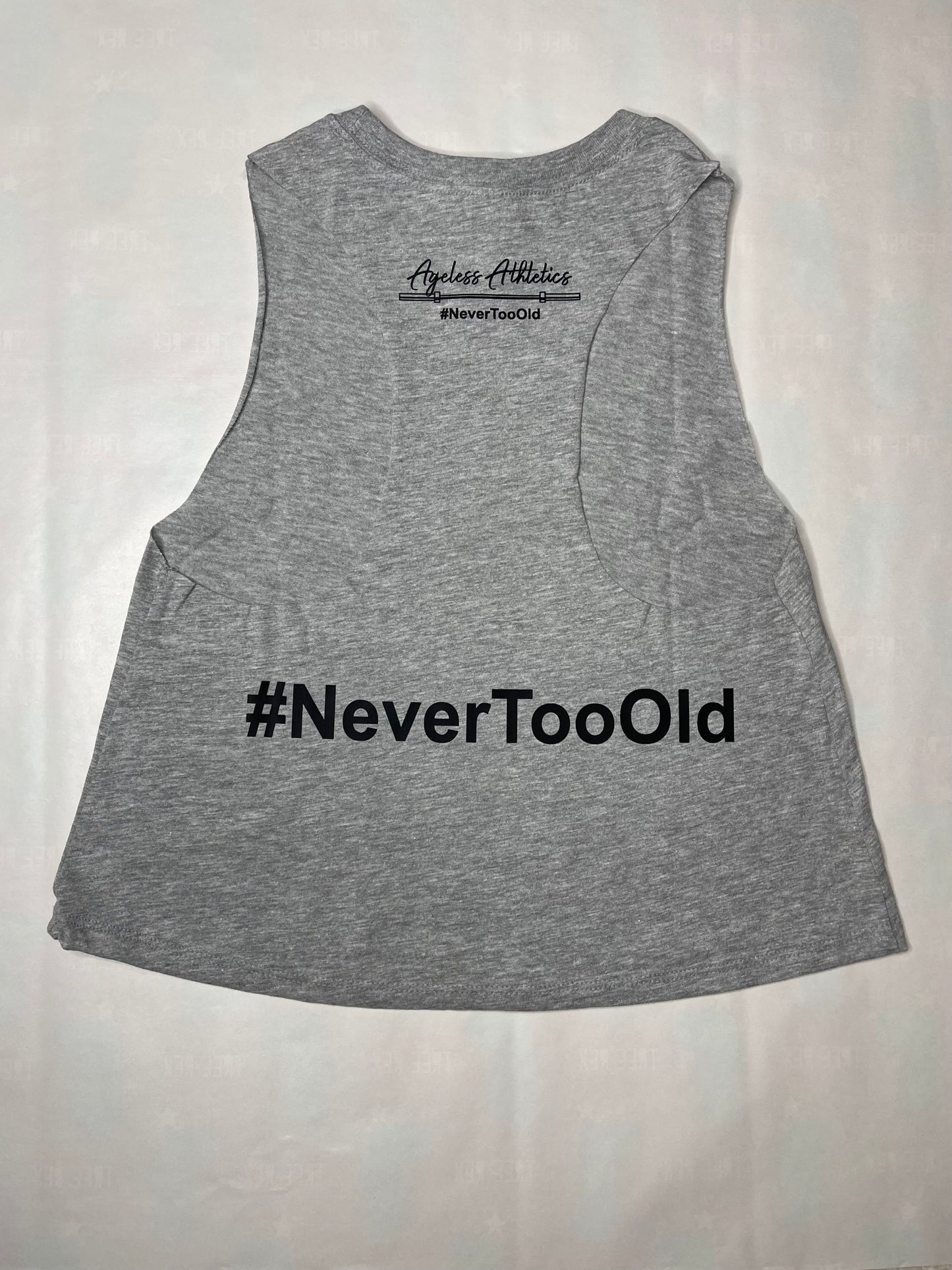 Ageless Heather Gray Ladies Cropped Tee