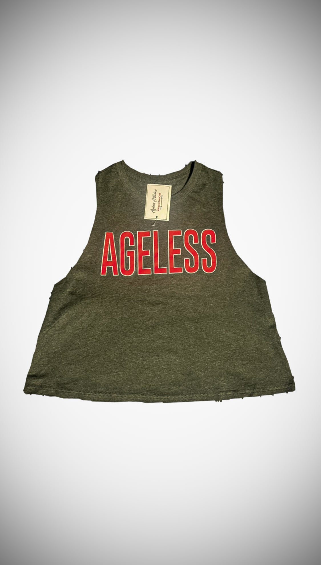 Ageless Ladies Forest Green Cropped tank