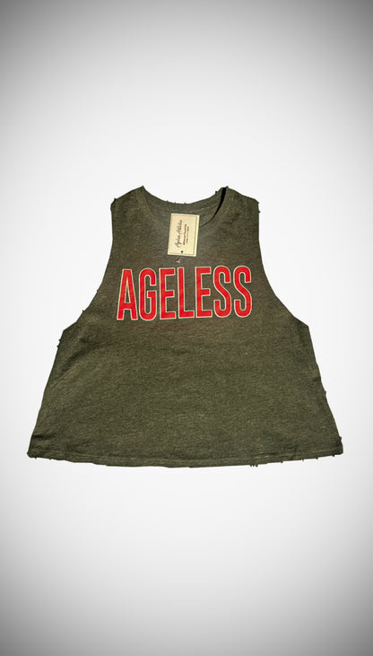 Ageless Ladies Forest Green Cropped tank