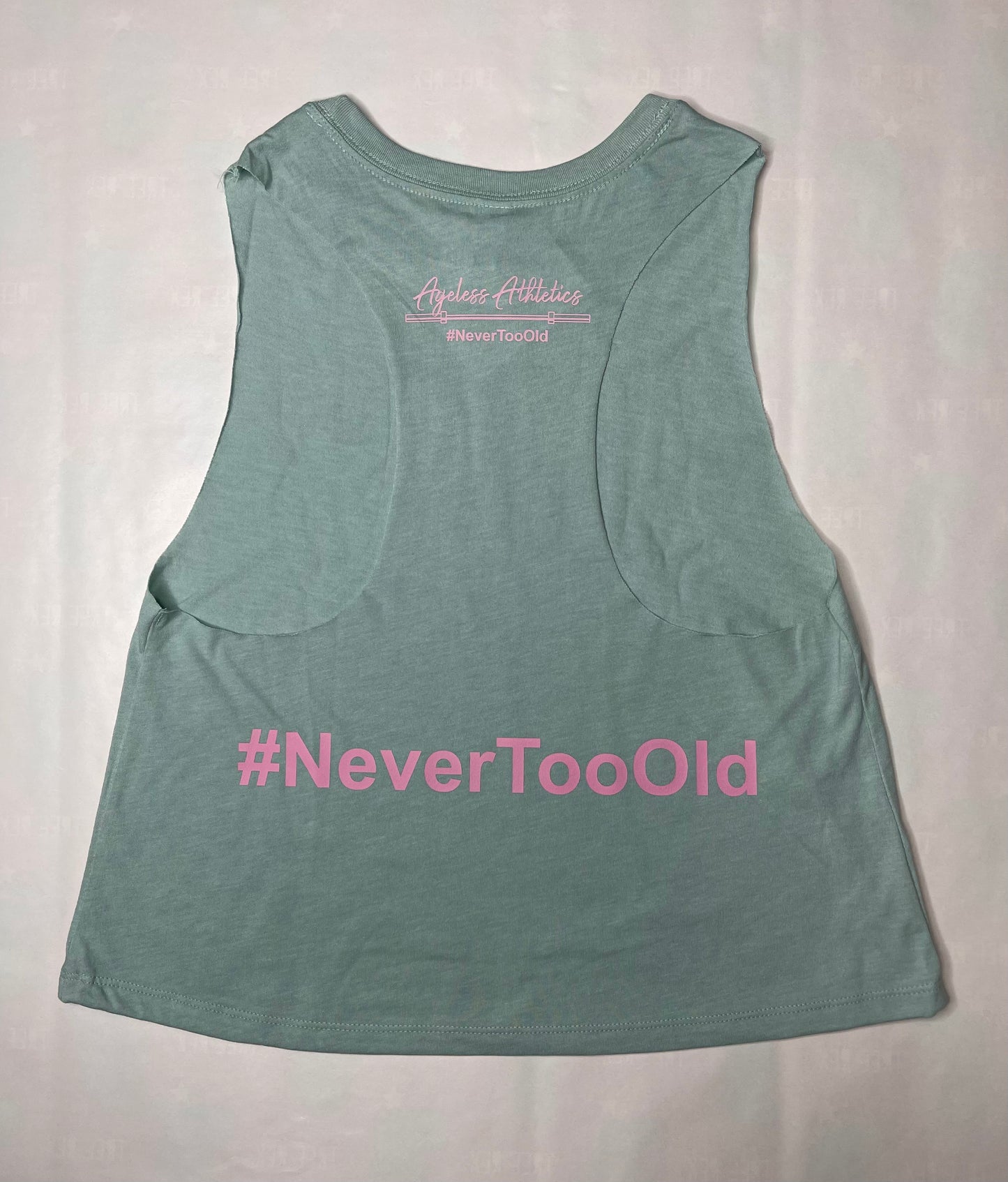 Ageless Ladies Green/Pink Cropped Tee