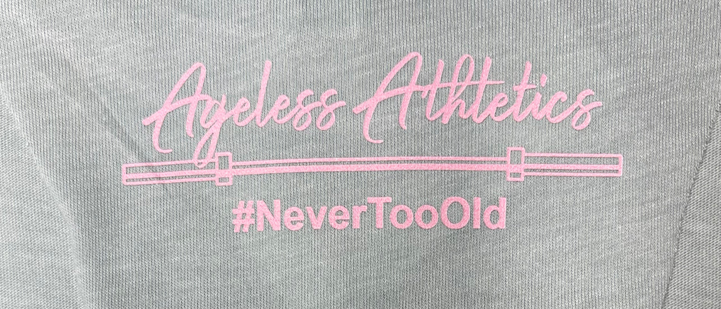 Ageless Ladies Green/Pink Cropped Tee