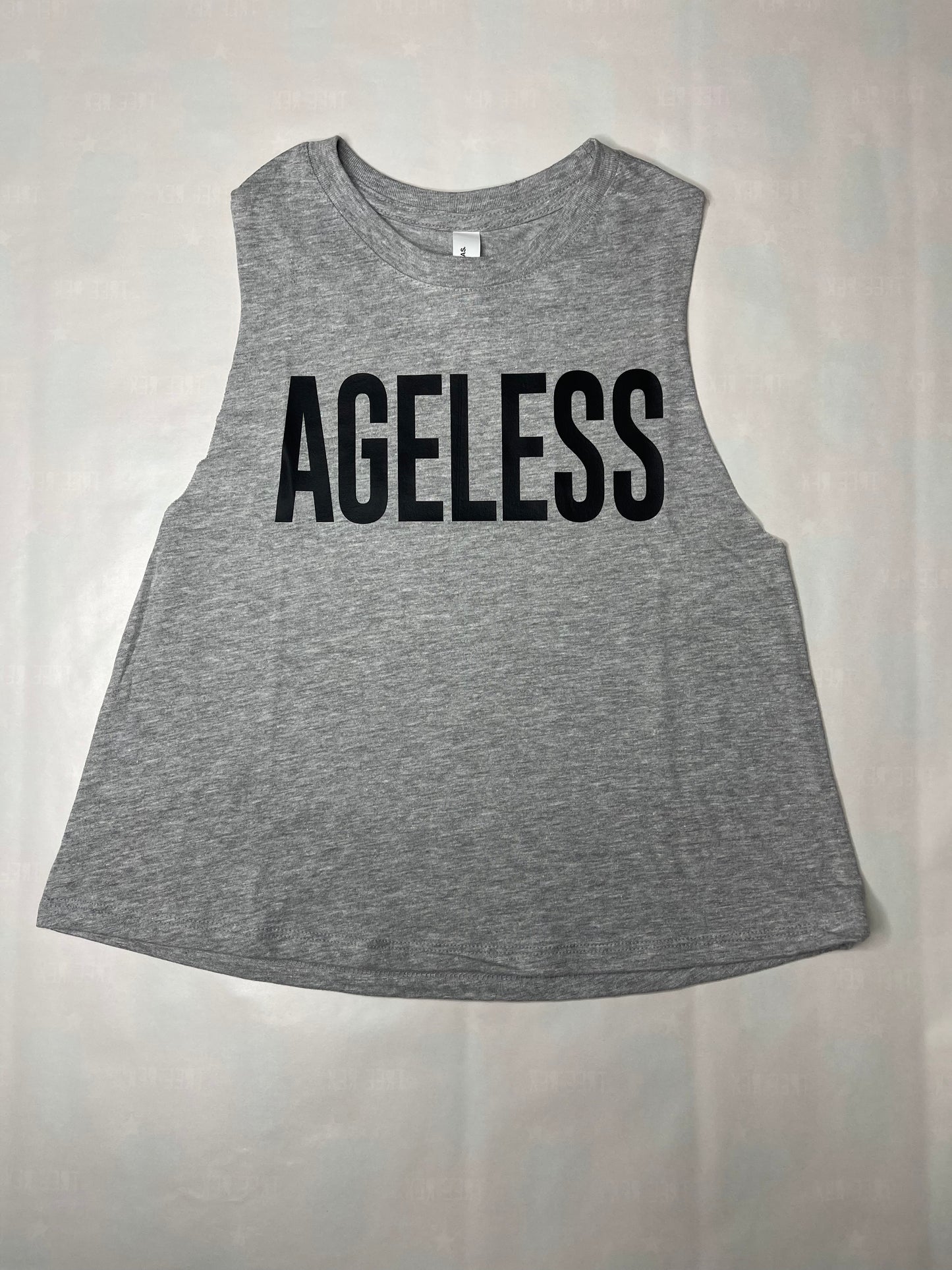Ageless Heather Gray Ladies Cropped Tee