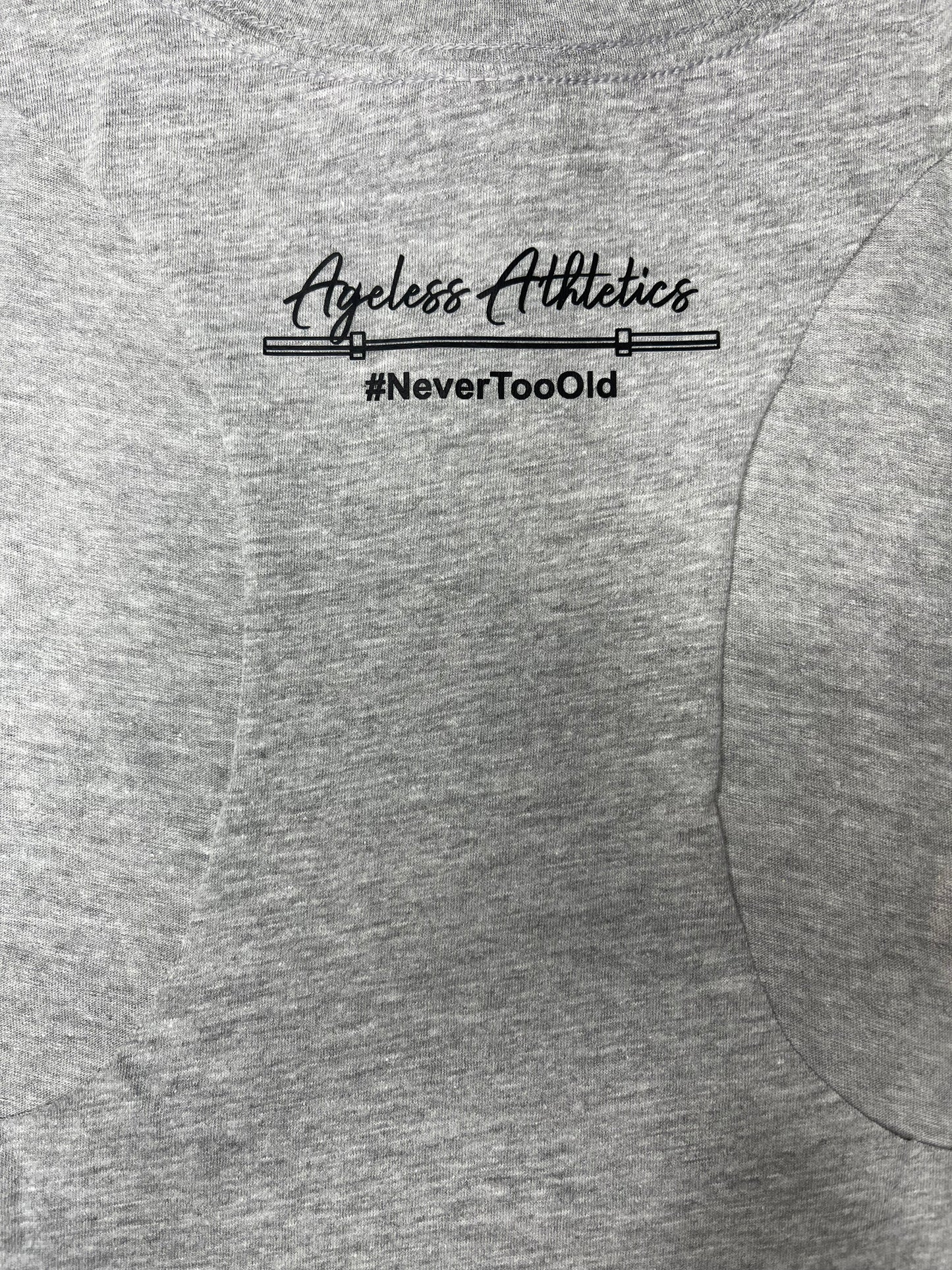 Ageless Heather Gray Ladies Cropped Tee
