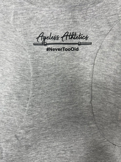 Ageless Heather Gray Ladies Cropped Tee