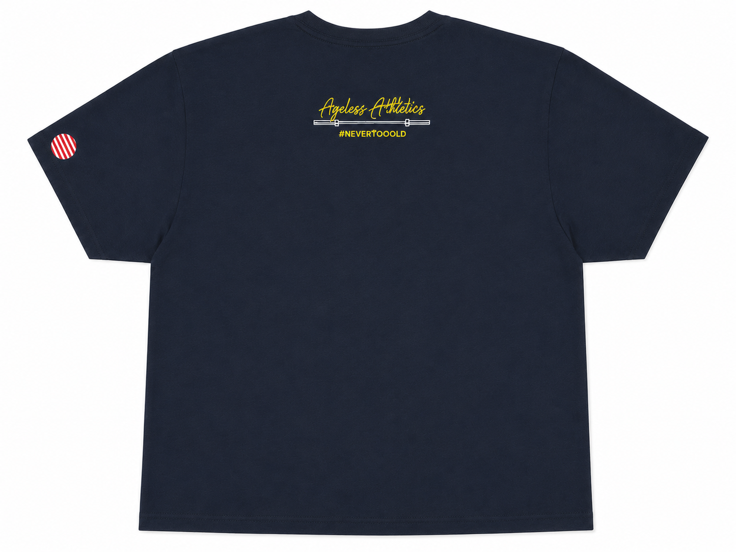 AMYAP Ladies Cropped Tee – Midnight Navy/Neon Yellow