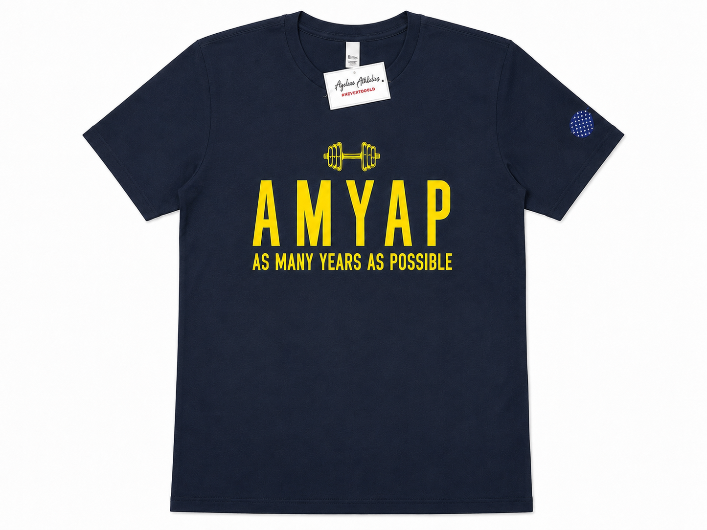 AMYAP Unisex T Shirt – Midnight Navy/Neon Yellow (Copy)