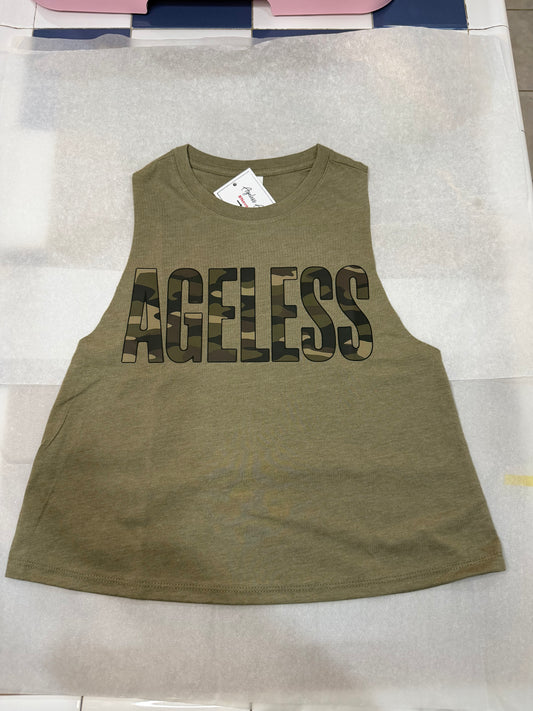 AGELESS Camo Cropped Tank