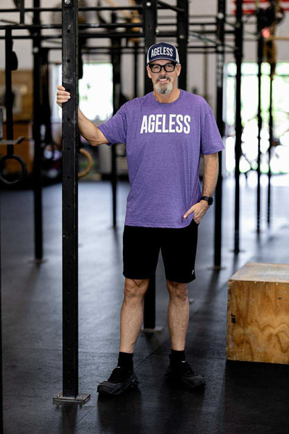 AGELESS Unisex Heather Purple Shirt