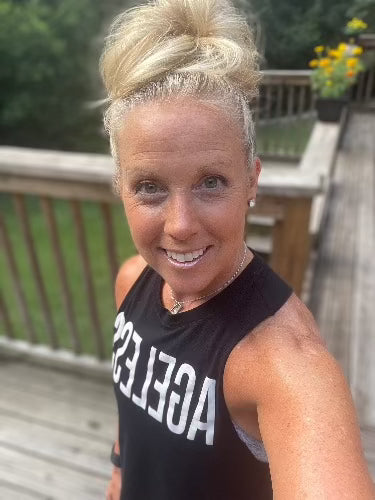 Ageless Black Sleeveless Cropped Tee