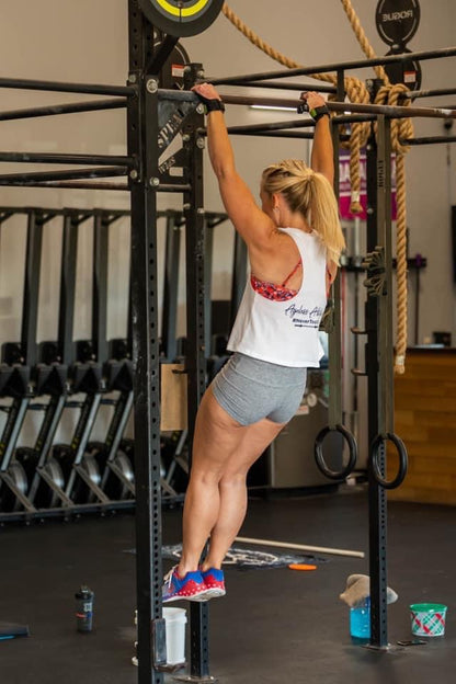 Ageless Indigo White Sleeveless Crop Tee