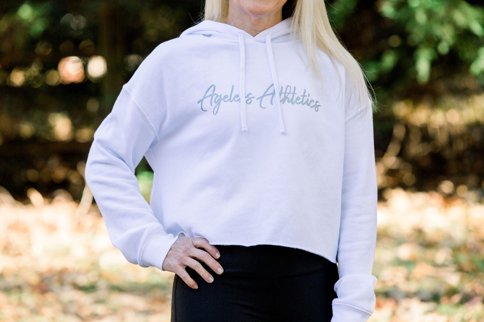 "Ageless Athletics" Logo Women's Cropped Hoodie